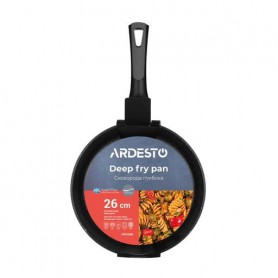 Сковорода глубокая Ardesto Gemini Bari черная, со съемной ручкой, 26 см (AR1226B)