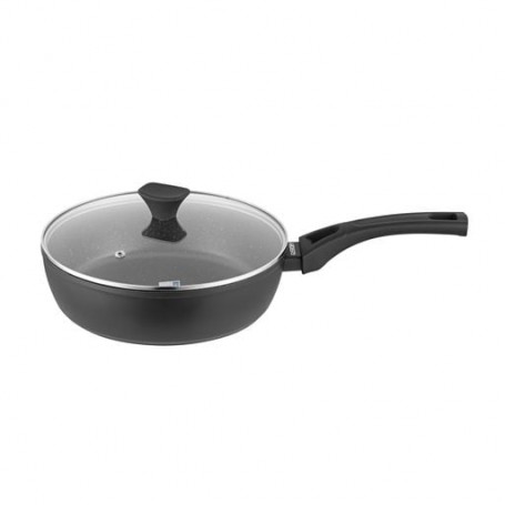 Сковорода глубокая Ardesto Gemini Livorno черная, с крышкой, 26 см (AR1226A)