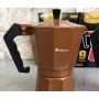 Гейзерная турка кофеварка для плиты из алюминия Domatec DT-2709 на 9 чашек кофейник гейзерного типа Коричневая (1139191)