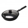Сковорода антипригарная c крышкой Haus Roland ⌀ 29см алюминиевая сковородка 2л Черная (1180327)