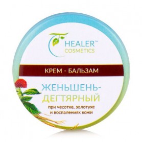 Крем-бальзам женьшень-дегтярный Healer Cosmetics при чесотке, золотухе и воспалениях кожи, 10 г