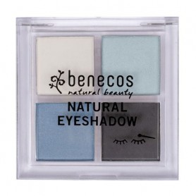 Палетка теней для век Benecos Natural Quattro Eyeshadow, True Blue, 8 г