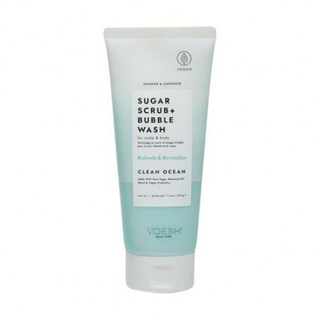Сахарный скраб для кожи головы и тела VOESH Sugar Scrub + Bubble Wash Clean Ocean, 210 г