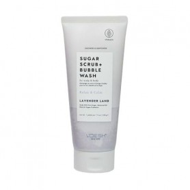 Сахарный скраб для кожи головы и тела VOESH Sugar Scrub + Bubble Wash Lavender Land, 210 г