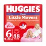 Подгузники-трусики Huggies Little Movers Pants для девочек, размер 6 (15-25 кг), 88 шт
