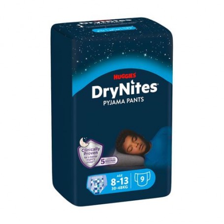 Ночные подгузники-трусики Huggies DryNites для мальчиков, 8-13 лет, (30-48 кг), 9 шт