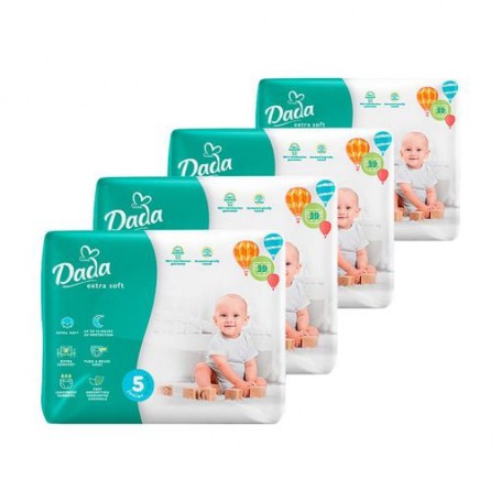 Подгузники Dada Extra Soft размер 5 Junior (11-25 кг), 4*39 шт