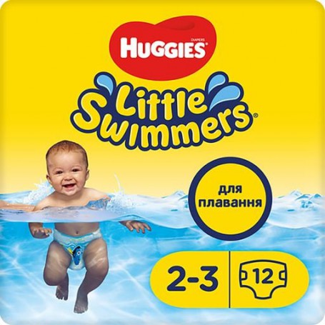 Подгузники для плавания Huggies Little Swimmers размер 2-3 (3-8 кг), 12 шт