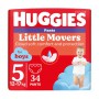 Подгузники-трусики Huggies Little Movers Pants для мальчиков, размер 5 (12-17 кг), 34 шт