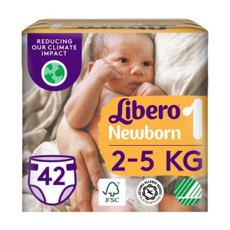 Подгузники Libero Newborn размер 1 (2-5 кг), 42 шт