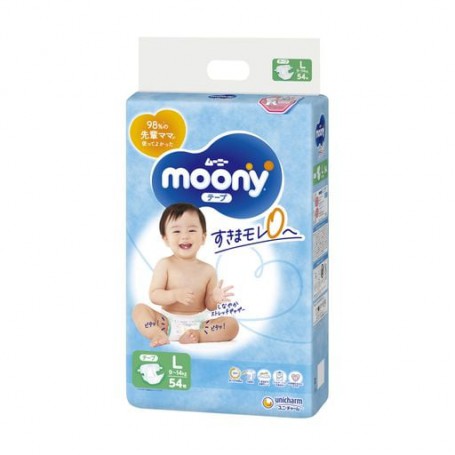 Подгузники Moony размер L (9-14 кг), 54 шт