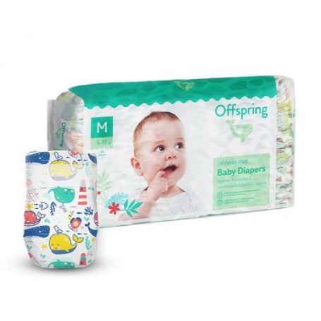 Подгузники Offspring Willy The Whale размер M (6-10 кг), 42 шт