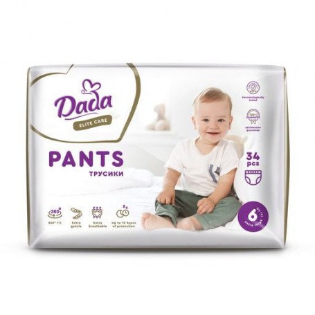 Подгузники-трусики Dada Elite Care размер 6 XL (15+ кг), 34 шт