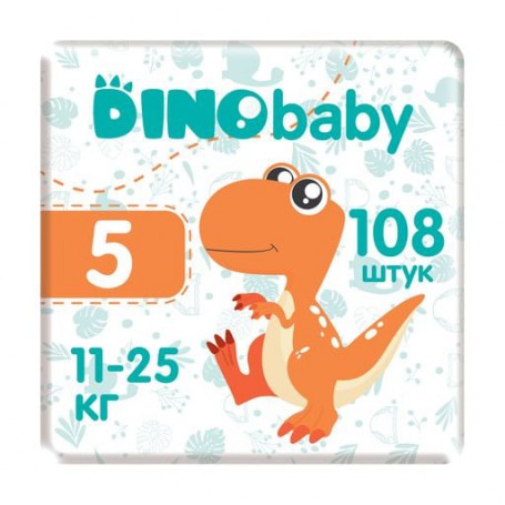 Подгузники Dino Baby размер 5 (11-25 кг), 3*36 шт