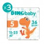Подгузники Dino Baby размер 5 (11-25 кг), 3*36 шт