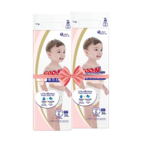 Подгузники Goo.N Plus размер XL (12-20 кг), 2*38 шт