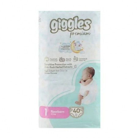 Подгузники Giggles Premium Newborn размер 1 (2-5 кг), 40 шт