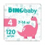 Подгузники Dino Baby размер 4 (7-14 кг), 3*40 шт