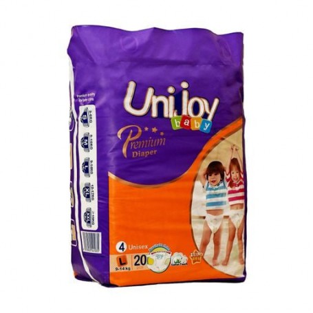 Подгузники Unijoy Premium Diapers размер L (9-14 кг), 20 шт