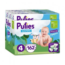 Подгузники Pufies Fashion & Nature Maxi размер 4 (9-14 кг), 162 шт