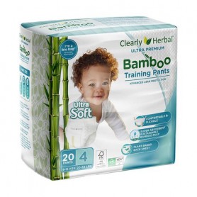 Подгузники-трусики Clearly Herbal Bamboo размер 4 (9-15 кг), 20 шт