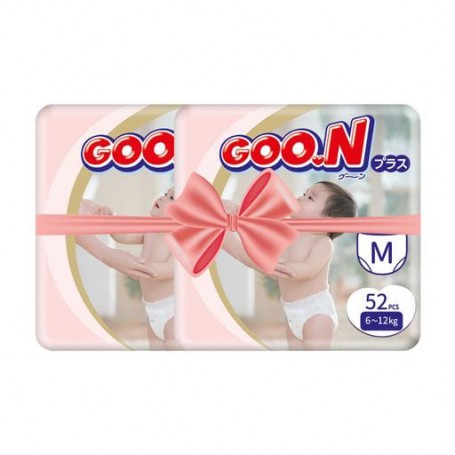 Трусики-подгузники Goo.N Plus размер M (6-12 кг), 2*52 шт