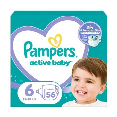 Подгузники Pampers Active Baby размер 6 (13-18 кг), 56 шт