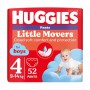 Подгузники-трусики Huggies Little Movers Pants для мальчиков, размер 4 (9-14 кг), 52 шт