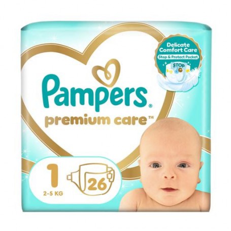Подгузники Pampers Premium Care размер 1 (2-5 кг), 26 шт