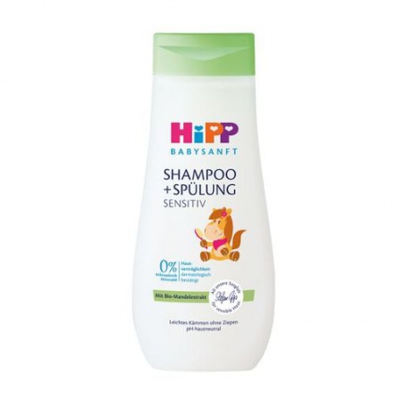 Детский шампунь HIPP Babysanft Shampoo Легкое расчесывание с экстрактом органического миндаля, 200 мл