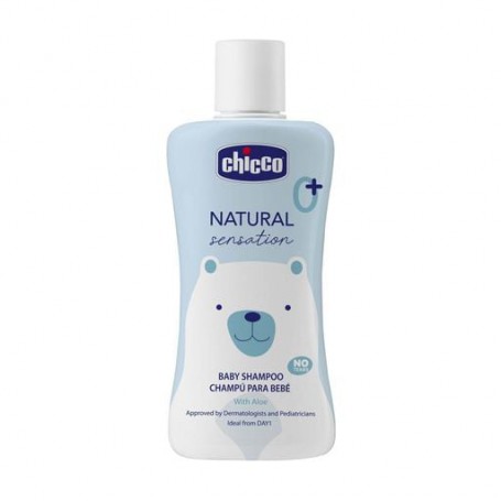 Детский шампунь Chicco Natural Sensation с алоэ и маслом сладкого миндаля, 200 мл