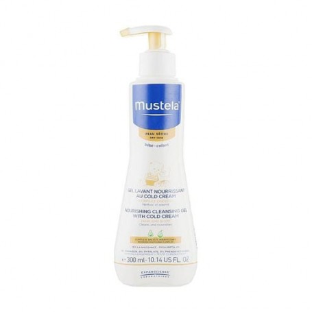 Детский питательный очищающий гель Mustela Bebe Nourishing Cleansing Gel для сухой кожи, с кольд-кремом, 300 мл