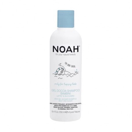 Детский гель-шампунь для душа NOAH Kids Gel Shower Shampoo Milk* And Sugar с молоком и сахаром, 250 мл