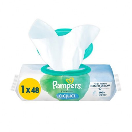 Влажные салфетки Pampers Harmonie Aqua Baby Wipes, 48 шт
