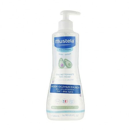 Детская жидкость для очищения кожи Mustela Bebe No Rinse Cleansing Water, 500 мл