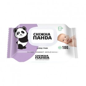 Детские влажные салфетки Сніжна Панда Целебные травы, с экстрактами календулы, лаванды и ромашки, 100 шт