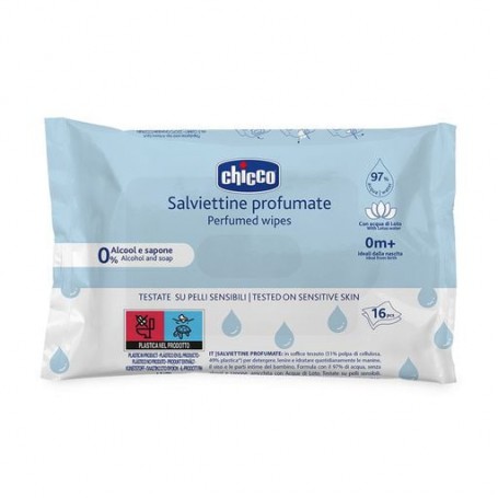 Детские влажные салфетки Chicco с экстрактом лотоса, 16 шт