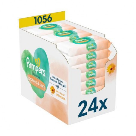 Влажные салфетки Pampers Harmonie Protect & Care Wipes, 24*44 шт