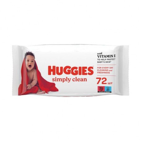 Детские влажные салфетки Huggies Simply Clean, 72 шт