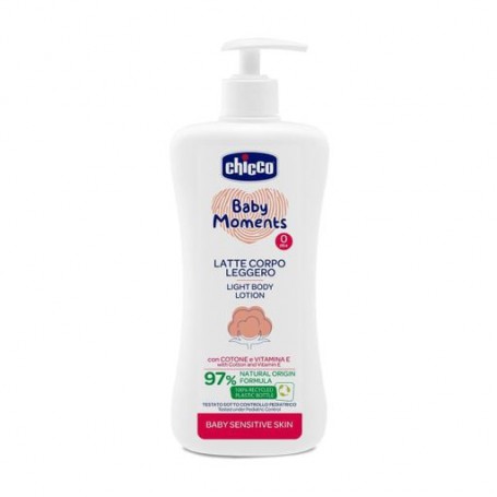 Детский лосьон для тела Chicco Baby Moments Light Body Lotion от рождения, для чувствительной кожи, 500 мл