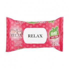Детские влажные салфетки Handy Fresh Baby Relax Антибактериальные, с клапаном, 72 шт