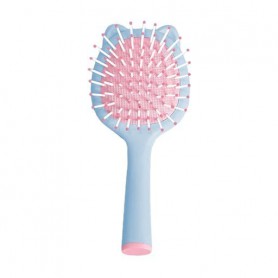 Детская щетка-mini для волос Dini Kids в форме котика, с зеркалом, голубая, 1 шт (dm-663)
