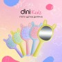Детская щетка-mini для волос Dini Kids в форме зайчика, с зеркалом, голубая, 1 шт (dm-724)