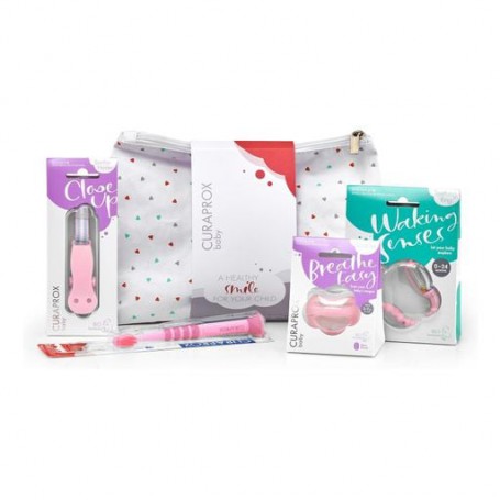 Детский набор для ухода за полостью рта Curaprox Baby Set Pink, 5 предметов