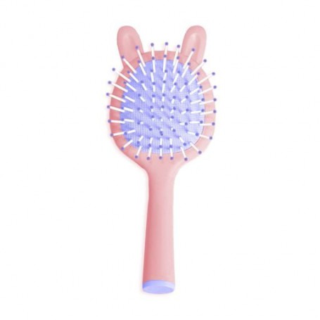 Детская щетка-mini для волос Dini Kids в форме зайчика, с зеркалом, розовая, 1 шт (dm-755)