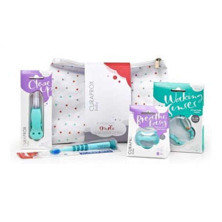 Детский набор для ухода за полостью рта Curaprox Baby Set Turquoise, 5 предметов