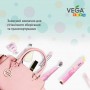 Электрическая детская звуковая зубная щетка Vega Kids VK-500Р от 3 до 12 лет, розовая, 1 шт
