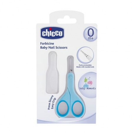 Ножнички детские с колпачком Chicco, голубые