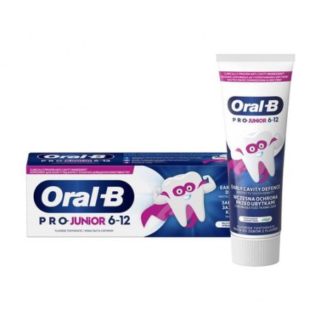 Детская зубная паста Oral-B Pro Junior Нежный вкус, от 6 лет, 75 мл