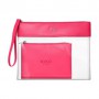 Косметичка Kiko Milano Transparent Beauty Case 02 прозрачная/фуксия